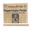 Image 6 : 566. "Penguin Forgives Parents" Gotham Globe Newspaper ### BATMAN RETURNS (1992)