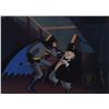 Image 1 : 580. Hand-Painted Batman (Kevin Conroy) and The Penguin (Paul Williams) Animation Cel ### BATMAN: TH