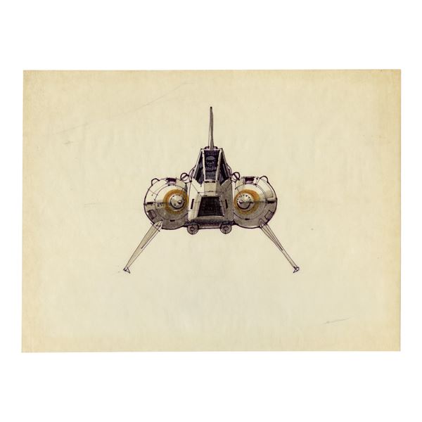 590. Hand-Drawn Ralph McQuarrie Colonial Viper Front View Concept Illustration ### BATTLESTAR GALACT