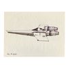 Image 1 : 593. Hand-Drawn Joe Johnston Colonial Viper Profile Concept Sketch ### BATTLESTAR GALACTICA (1978-19