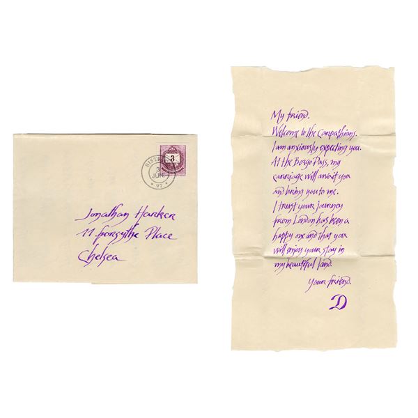 655. Dracula's (as played by Gary Oldman) Letter to Jonathan Harker (as played by Keanu Reeves) ### 