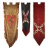 Image 1 : 871. Baratheon, Bolton, and Umber House Banners ### GAME OF THRONES (T.V. SERIES, 2011-2019)