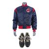 Image 1 : 1112. Cleveland Indians Baseball Jacket and Cleats ### MAJOR LEAGUE II (1994)