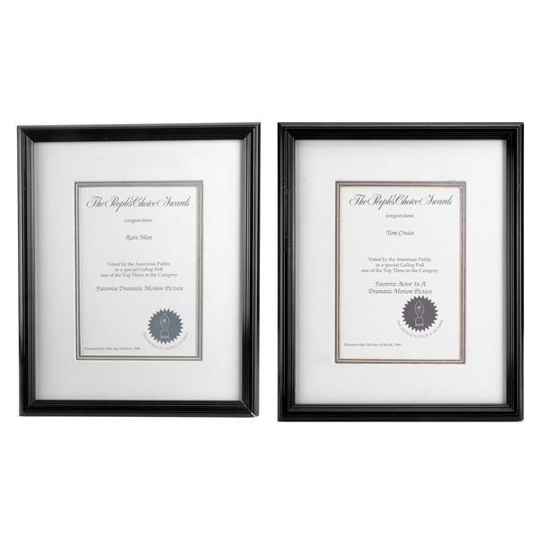 1281. Pair of Framed People's Choice Award Nomination Letters ### RAIN MAN (1988)