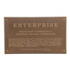 Image 1 : 1482. Michael and Denise Okuda Collection: Enterprise NX-01 Dedication Plaque ### STAR TREK: ENTERPR