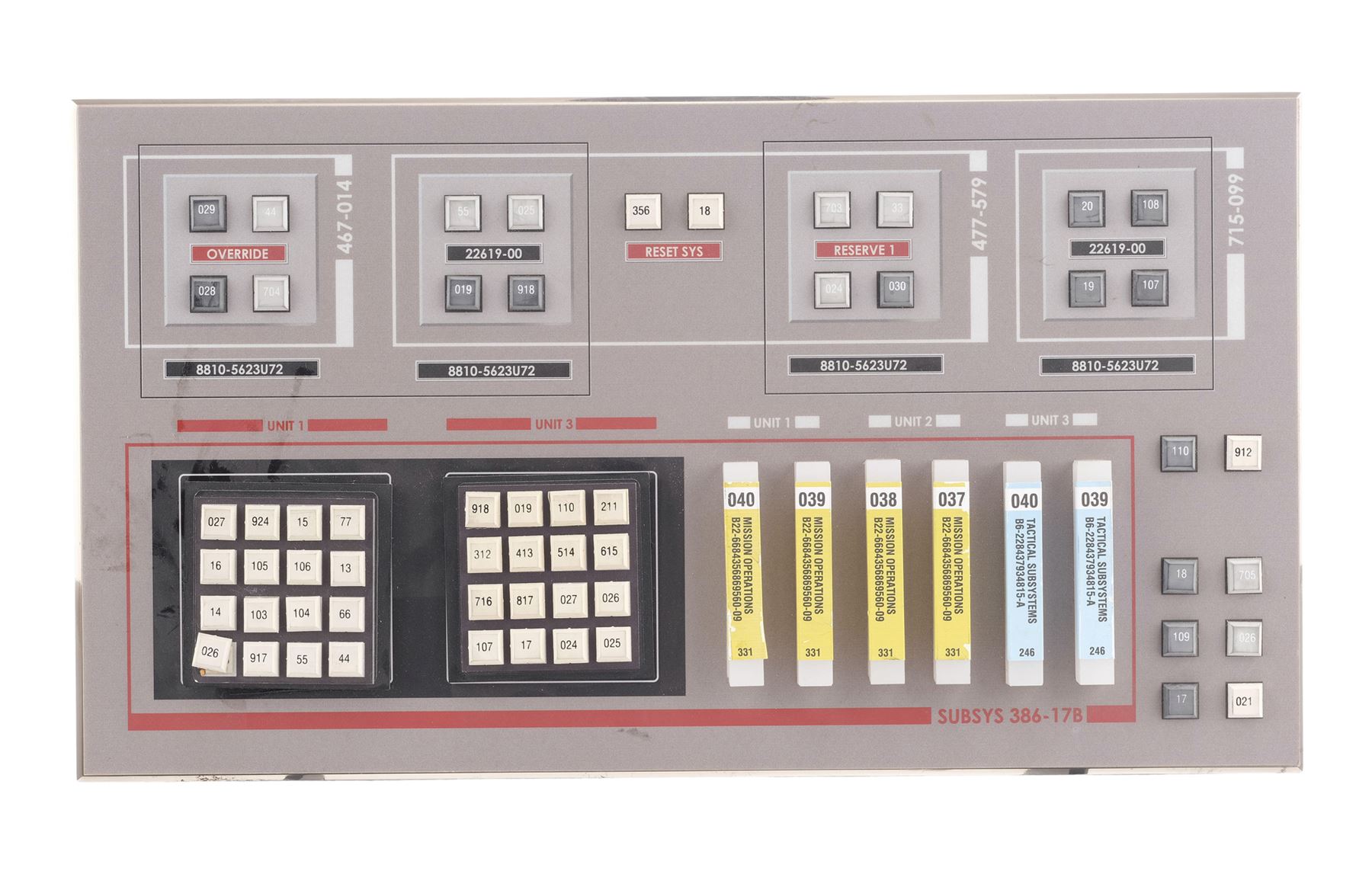 Data Collection And Control Module 1502. Michael and Denise Okuda Collection: Control Panel with Embedded ...