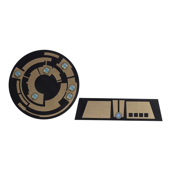 1504. Michael and Denise Okuda Collection: Pair of Enterprise-J Control Panels ### STAR TREK: ENTERP