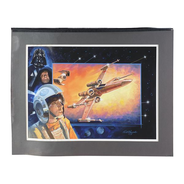 1711. Matted Hand-Painted Paul Wenzel X-Wing Starfighter Illustration ### STAR WARS: ORIGINAL TRILOG