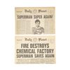 Image 1 : 1776. Pair of Production-Made Daily Planet Newspaper Covers ### SUPERMAN III (1983)