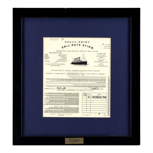 1823. Olaf Gundersen's (Bjorn Olsen) Mirror-Image Printed Third-Class Ticket ### TITANIC (1997)