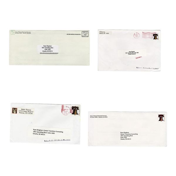 1874. Set of Four Ryan Bingham's (George Clooney) Letters ### UP IN THE AIR (2009)