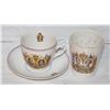 Image 1 : CORONATION CUPS (2) GEORGE VI + 1 BONE CHINA CUP W