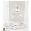 Image 1 : #38-SEA SHELL PEARL EARRINGS,PENDANT, NECKLACE SET