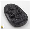 Image 1 : #171- NATURAL BLACK OBSIDIAN BUHHDA PENDANT