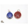 Image 1 : #66-NATURAL LAPIS LAZULI ,CAMELIAN PENDANT