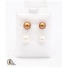 Image 1 : #153-NATURAL AKOYA PEARL EARRINGS  2PCS