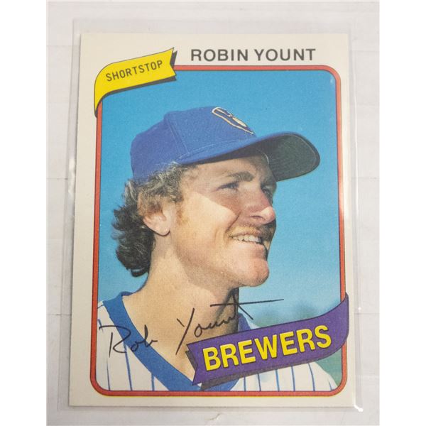 1980 O-PEE-CHEE ROBIN YOUNT CARD NUMBER 139