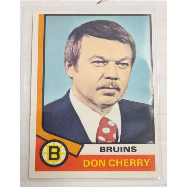 1974-75 O-PEE-CHEE DON CHERRY ROOKIE CARD #161