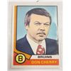 Image 1 : 1974-75 O-PEE-CHEE DON CHERRY ROOKIE CARD #161