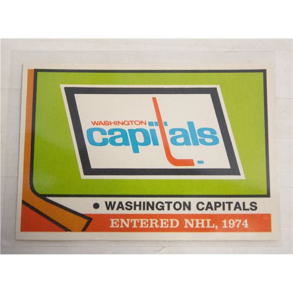 1974-75 O-PEE-CHEE WASHINGTON CAPITALS CARD #256