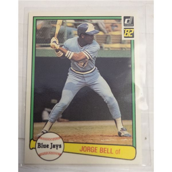 1982 DONRUSS GEORGE BELL ROOKIE CARD #54