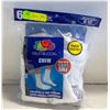 Image 1 : WHITE CREW SOCKS 6-12 SIZE 6-PACK FRUIT OF