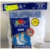 Image 1 : WHITE CREW SOCKS 6-12 SIZE 6-PACK FRUIT OF