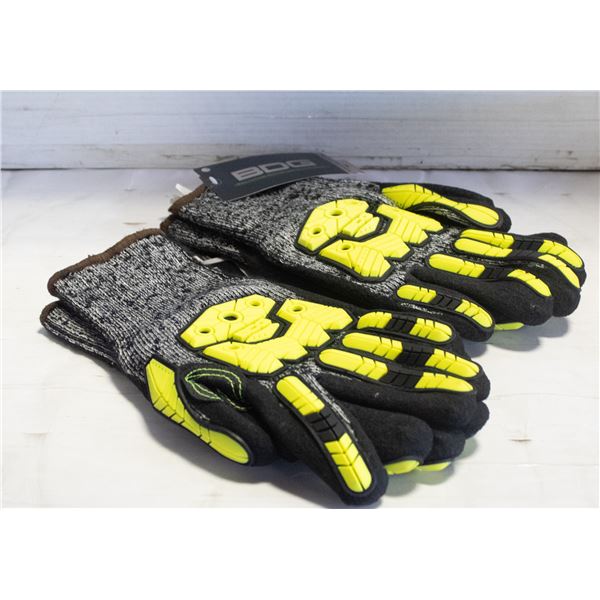 2 BDG LEVEL 5 CUT RESISTANT GLOVES LARGE