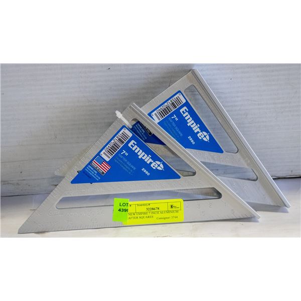 2 NEW EMPIRE 7 INCH ALUMINIUM RAFTER SQUARES