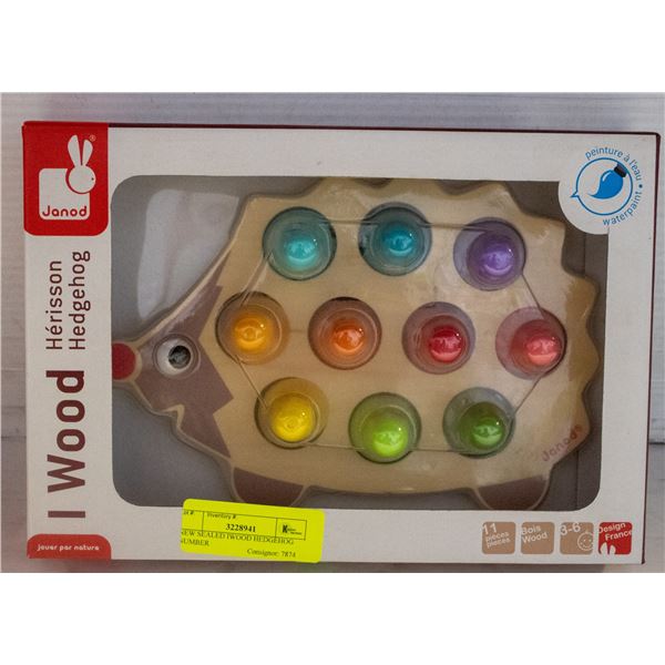 NEW SEALED IWOOD HEDGEHOG NUMBER