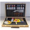 Image 1 : ACRYLIC PAINT SET IN CASE WITH PENCILS & DVD