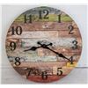 Image 1 : WOODEN WALL CLOCK - NEW