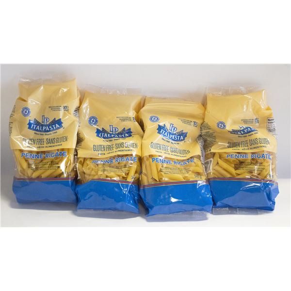 FOUR BAGS ITALPASTA GLUTEN-FREE PENNE BB 11/2025