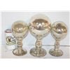 Image 1 : THREE VARIOUS SIZED MERCURY BALLS DECOR