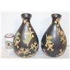 Image 1 : TWO MEXICAN FOLK ART DECOR VASES