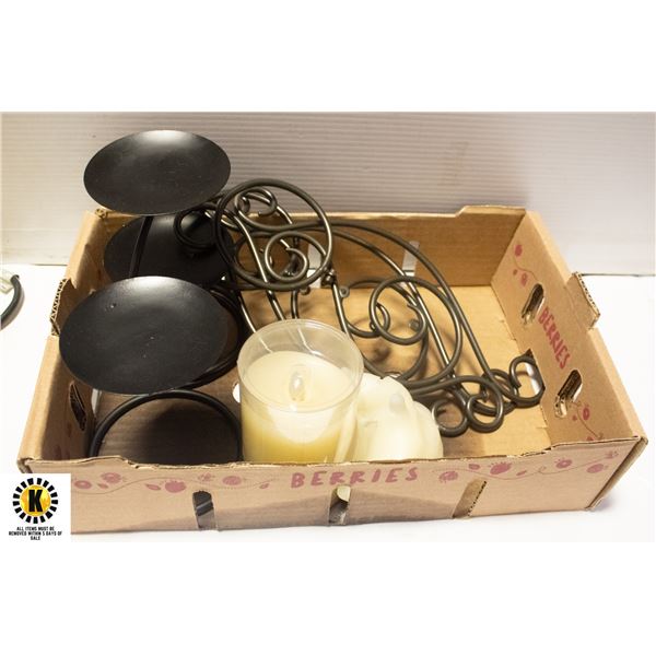 FLAT OF CANDLE BASES AND ELECTRONIC CANDLES