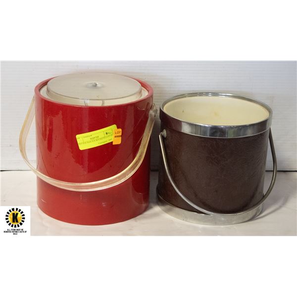 VINTAGE BAR ICE BUCKETS LOT OF 2