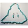Image 1 : 2)  LIGHT BLUE 20" SHELL PEARL NECKLACE  WITH