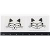 Image 1 : 2 NEW CAT IN GLASS STICKER/DECAL