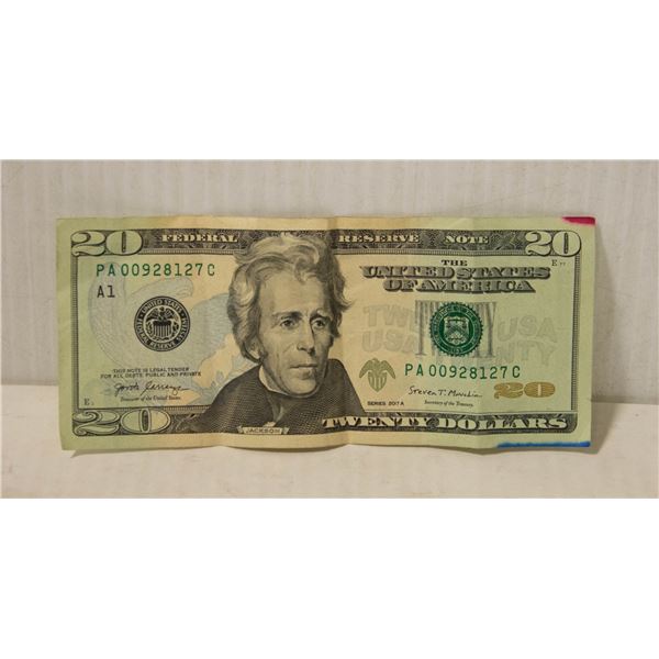 US 2017 A $20 BANKNOTE