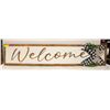 Image 1 : NEW 4' X 10" WOODEN WELCOME SIGN
