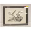 Image 1 : FRAMED SIGNED PRINT "GREAT HORNED OWL" BY JOHN