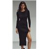 Image 1 : NEW GEPUR BLACK KNITTED DRESS WITH LACES