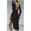 Image 2 : NEW GEPUR BLACK KNITTED DRESS WITH LACES