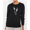 Image 1 : NEW TALBOTS LS SPARKLING CHAMPAGNE PUFF CREWNECK
