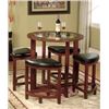 Image 1 : ROUND 30.25" TALL TABLE WITH 4 BACKLESS STOOLS