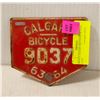 Image 1 : 1964-63 CALGARY BICYCLE LICENSE PLATE