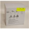 Image 1 : BRAND NEW Q108-1 WHITE PLUG IN LED DESK LIGHT