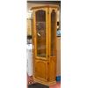 Image 1 : OAK CORNER CABINET 74 INCHES HEIGHT,