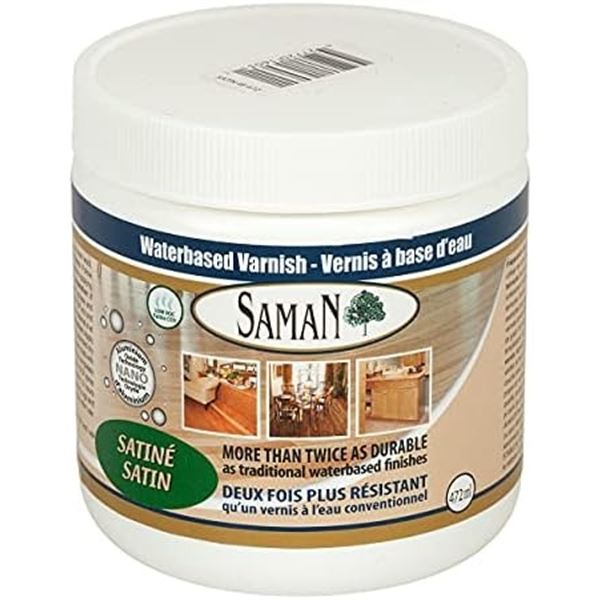 BRAND NEW 2 BOTTLES OF SAMAN WATERBASED VARNISH